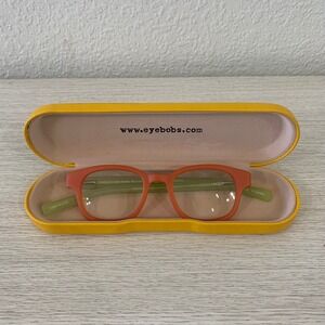 eyebobs Glasses Frames Only‎ Orange Green Handmade Retro Funky Style 2249 73